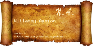 Nyilassy Agaton névjegykártya